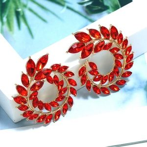 Leaf earrings luxury jewelry fashion accessories